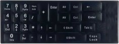 Litere autocolante pentru taste numerice tastatura PC, laptop, Active, fond negru, layout standard engleza US qwerty, rezistente la apa, corectie tast