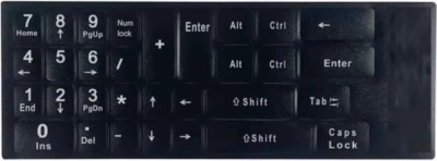 Litere autocolante pentru taste numerice tastatura PC, laptop, Active, fond negru, layout standard engleza US qwerty, rezistente la apa, corectie tast foto