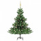 Pom Crăciun artificial brad Nordmann LED&amp;globuri verde 120 cm