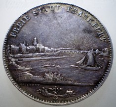 C.332 GERMANIA FRANKFURT 3 1/2 GULDEN 2 THALER 1841 ARGINT