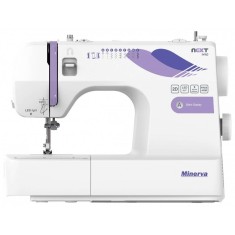 Masina De Cusut Electromecanica Minerva NEXT141D-1 13 Programe 850 Imp/Min 70W White Purple foto