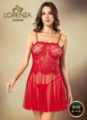 LRZ22-3 Desu tip babydoll din plasa fi a dantela cu model foto