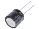 Condensator Electrolitic THT 220uF 100V 16x15mm