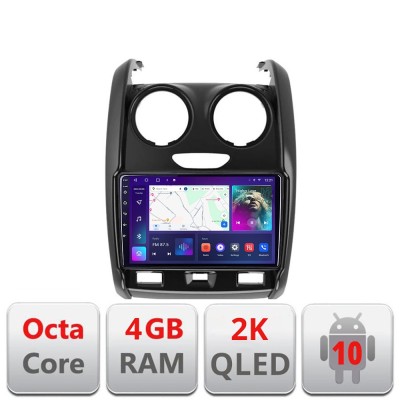 Navigatie Dacia Duster 2012-2019 C-157 Android Octa Core Ecran 2K QLED GPS 4G 4+32GB 360 KIT-157+EDT-E409-2K CarStore Technology foto