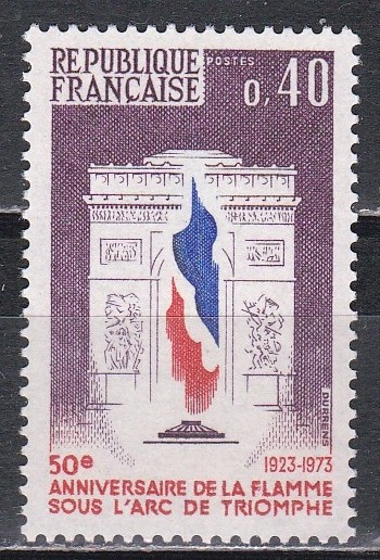 Franta 1973 - Arcul de Triumf, 50 de ani Morm&acirc;ntului Soldatului Necunoscut, MNH