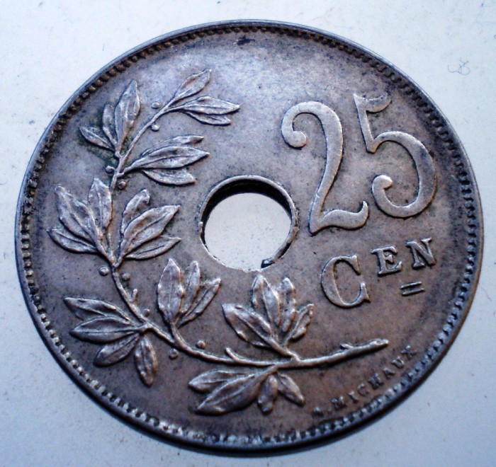 7.554 BELGIA 25 CENTIMES 1913 BELGIE