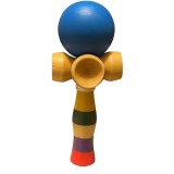Kendama cu 4 cupe, din lemn, 18 cm, sfoara 60 cm, diverse culori