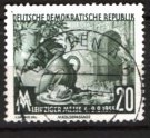 GERMANIA (DDR) 1955 &ndash; LEIPZIG. PRODUSE CERAMICA. TIMBRU STAMPILAT, F137