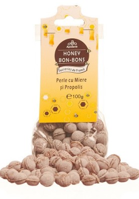 Bomboane perle cu miere si propolis 100g apidava foto