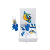 Cumpara ieftin Set Cutie Trusou cu Lumanare, 9 Piese "Cu drag de la nasi" - Baby Mickey, Albastru electric - TB209