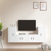 VidaXL Set dulap TV, 4 piese, alb, lemn prelucrat