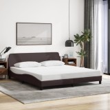 VidaXL Cadru de pat fără saltea, maro &icirc;nchis, 160x200 cm, textil 373208