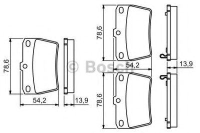 Set placute frana,frana disc TOYOTA RAV 4 II (CLA2, XA2, ZCA2, ACA2) (2000 - 2005) BOSCH 0 986 494 350 foto