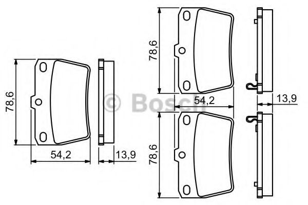 Set placute frana,frana disc TOYOTA RAV 4 II (CLA2, XA2, ZCA2, ACA2) (2000 - 2005) BOSCH 0 986 494 350