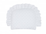 Perna clasica de dormit cu volanas 28x25 cm Minky White