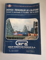 Mersul trenurilor de calatori 11.12.2005 &ndash; 09.12.2006