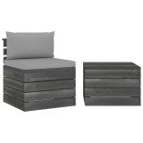 VidaXL Set mobilier grădină din paleți, 2 piese, cu perne, lemn de pin