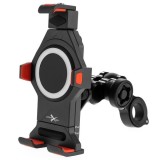 Cumpara ieftin Suport pentru telefon R17 anti vibratii 4 RIDE (pentru volan 12-30mm, culoare negru/portocaliu)