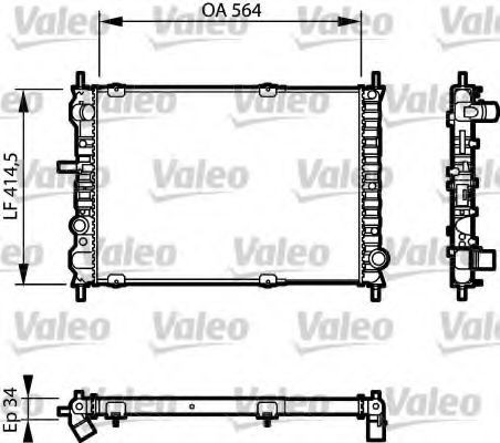 Radiator, racire motor FIAT BRAVA (182) (1995 - 2003) VALEO 732623