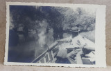 BALTILE BRAILEI , PESCAR IN BARCA , PE COROTISCA , FOTOGRAFIE TIP CARTE POSTALA , MONOCROMA, NECIRCULATA , DATATA 1 MAI 1934