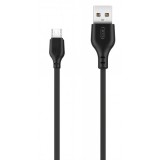 Cablu Date si Incarcare USB-A - microUSB XO Design NB103, 18W, 2m, Negru