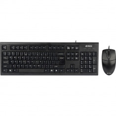 Kit Tastatura + Mouse cu fir A4Tech KR-8520D-USB, KR-85 + OP-620D, USB, negru NewTechnology Media foto