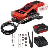 Einhell TE-MT 18/34 Li PXC + Starter Kit - Masina de polizat si gravat + Set 1 acumulator si incarcator Li-Ion 18 V 4 Ah