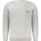 Pulover cu guler barbati, cu mini logo brodat, Regular fit, gri deschis, 2XL