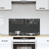 vidaXL Contrablat Bucătărie Gri &Icirc;nchis 80x40 cm Sticlă Securizată - Protecție Stropi, Ușor de Curățat, Design Modern
