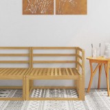 vidaXL Canapea de colț pentru exterior Alb 83 x 83 x 73 cm 901545