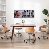 Set tablouri din p&acirc;nză imprimeu Wonderful multicolor 150x60 cm