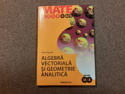 ALGEBRA VECTORIALA SI GEOMETRIE ANALITICA CLASELE IX-X PETRE NACHILA foto