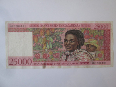 Madagascar 25000 Francs/Ariary 1998 foto