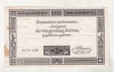 bnk bn Franta 25 livre 1793 foto