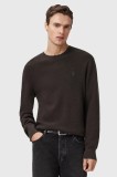 AllSaints pulover din amestec de l&acirc;nă ASPEN CREW culoarea gri, M089KB