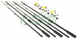 Set 3 Lansete Crap / Caras MACKEREL &amp; BASS 3m cu 3Mulinete 5 rulmenti+fir inclus