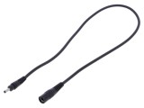 Cablu DC cu Mufă și Soclu Negru 1x1mm2