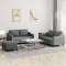 vidaXL Set de canapele cu perne, 3 piese, gri &icirc;nchis, textil