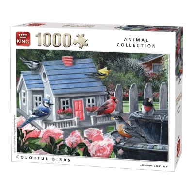 Puzzle 1000 piese Colorful birds foto