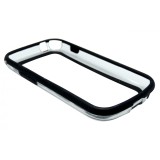 Husa bumper plastic transparent + silicon negru pentru Samsung Galaxy Trend S7560 / Galaxy S Duos S7562 / Galaxy Trend Plus S7580 / Galaxy S Duos 2 S
