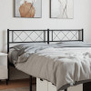 VidaXL Tăblie de pat metalică, negru, 150 cm