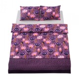 Lenjerie dubla,100%bumbac,4 piese, Nuvia