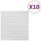 Tapet de perete autocolant 3D, 10 buc., alb, model caramizi
