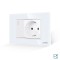 Intrerupator Simplu Cap Scara + Priza cu Rama din Sticla LUXION, Standard Italian, 3M SmartElectro IntelligentHouse