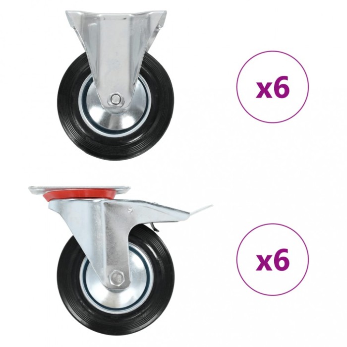 vidaXL Roți, 12 buc., 160 mm 278052