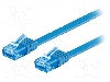 Cablu patch cord, Cat 6a, lungime 0.5m, U/UTP, Goobay - 96295 foto