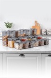 Cumpara ieftin Set 18 cutii de depozitare alimente BNMPGGY18, Antracit