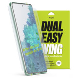 Folie Protectie Ecran Ringke Dual Easy pentru Samsung Galaxy S20 FE 5G, Plastic, Full Face, Set 2 Bucati DWSG0014