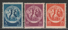 1953 Romania - Serie de 3 timbre fiscale Festivalul Tineretului si Studentilor foto