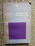 Introducere in Semantica - Tullio de Mauro, Editura Stiintifica 1978